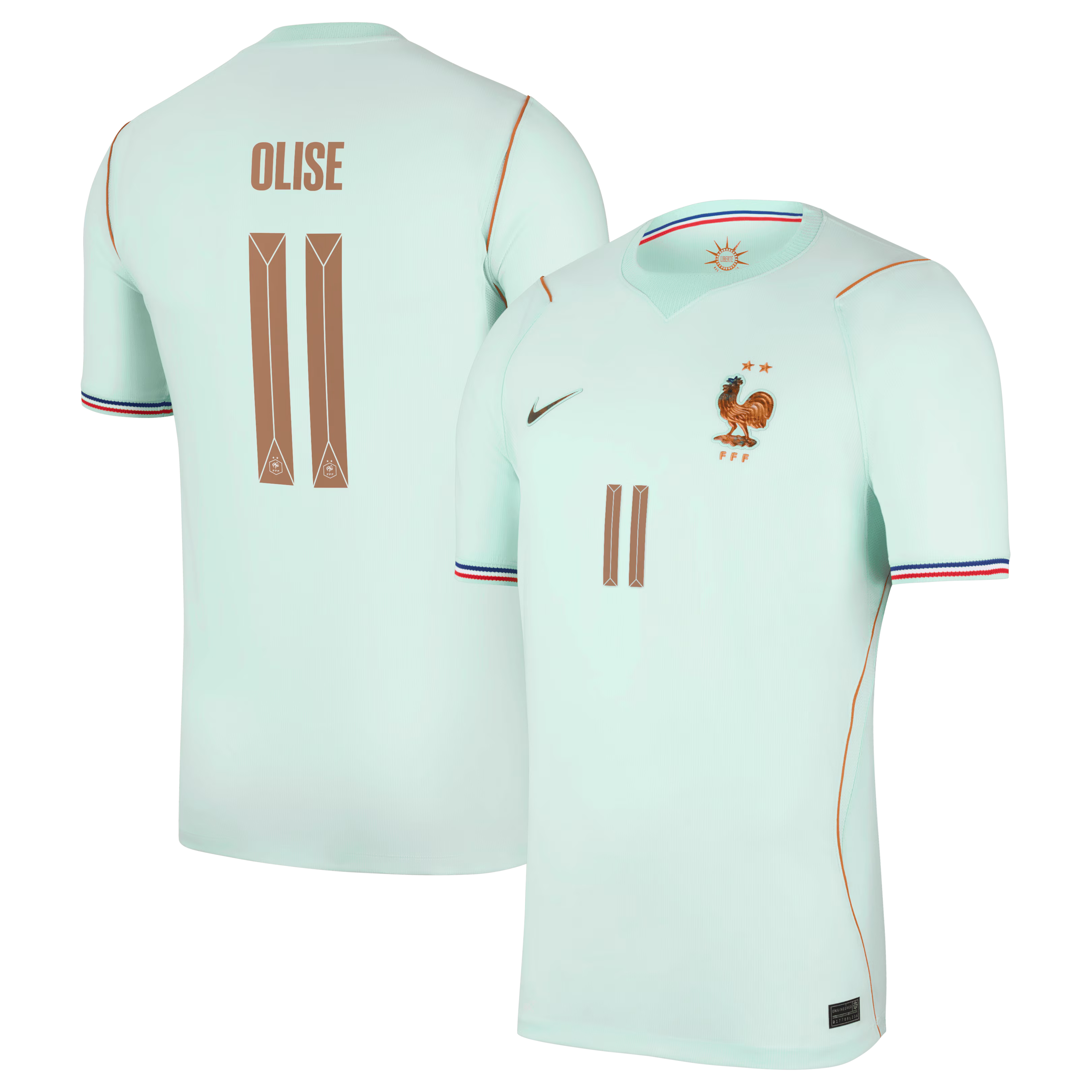 Michael Olise France National Team Jerseys Teams 2026 Away Stadium  Jersey - Green