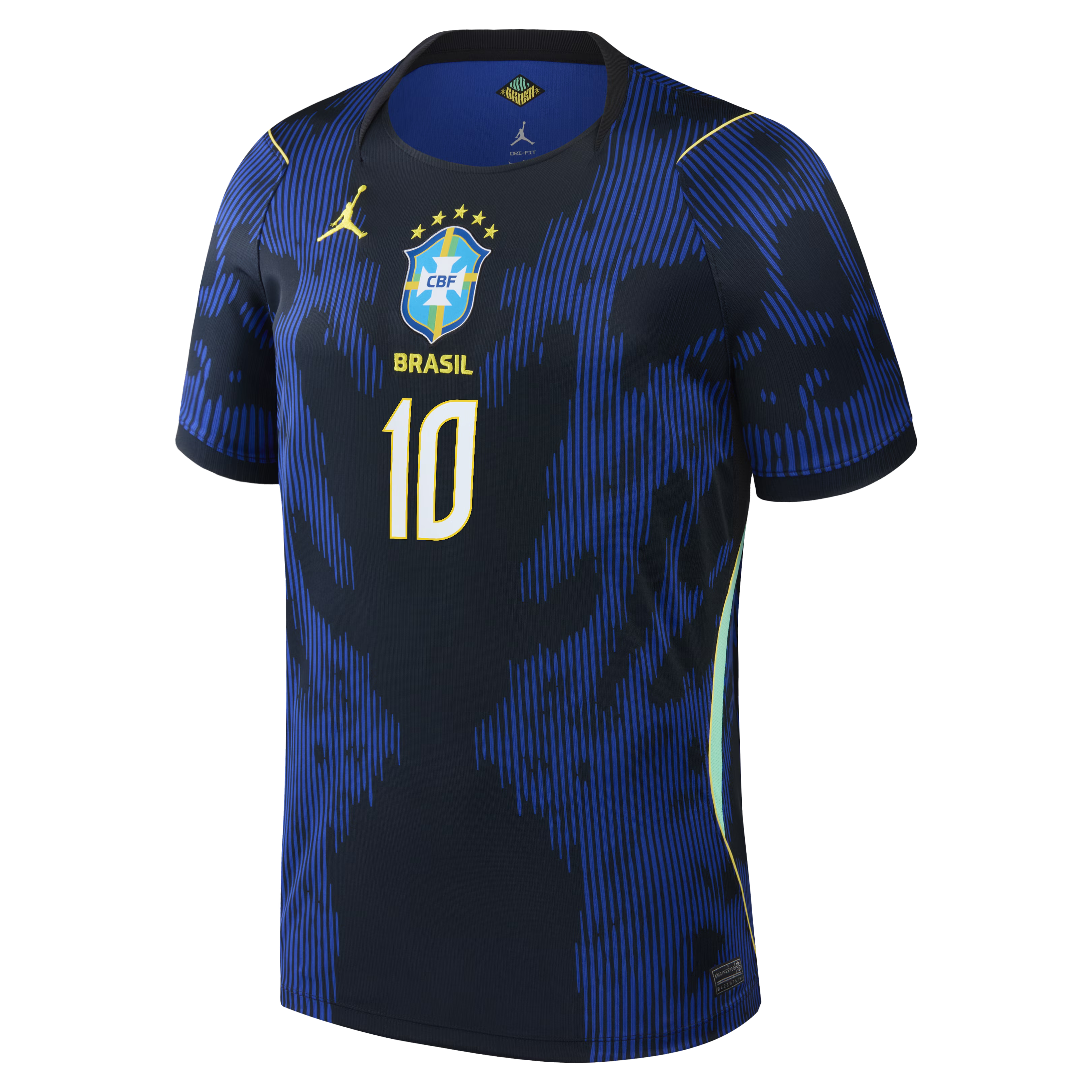 Neymar Jr. Brazil National Team Jordan Brand 2026 Away Stadium Jersey - Blue - Jersey Teams World