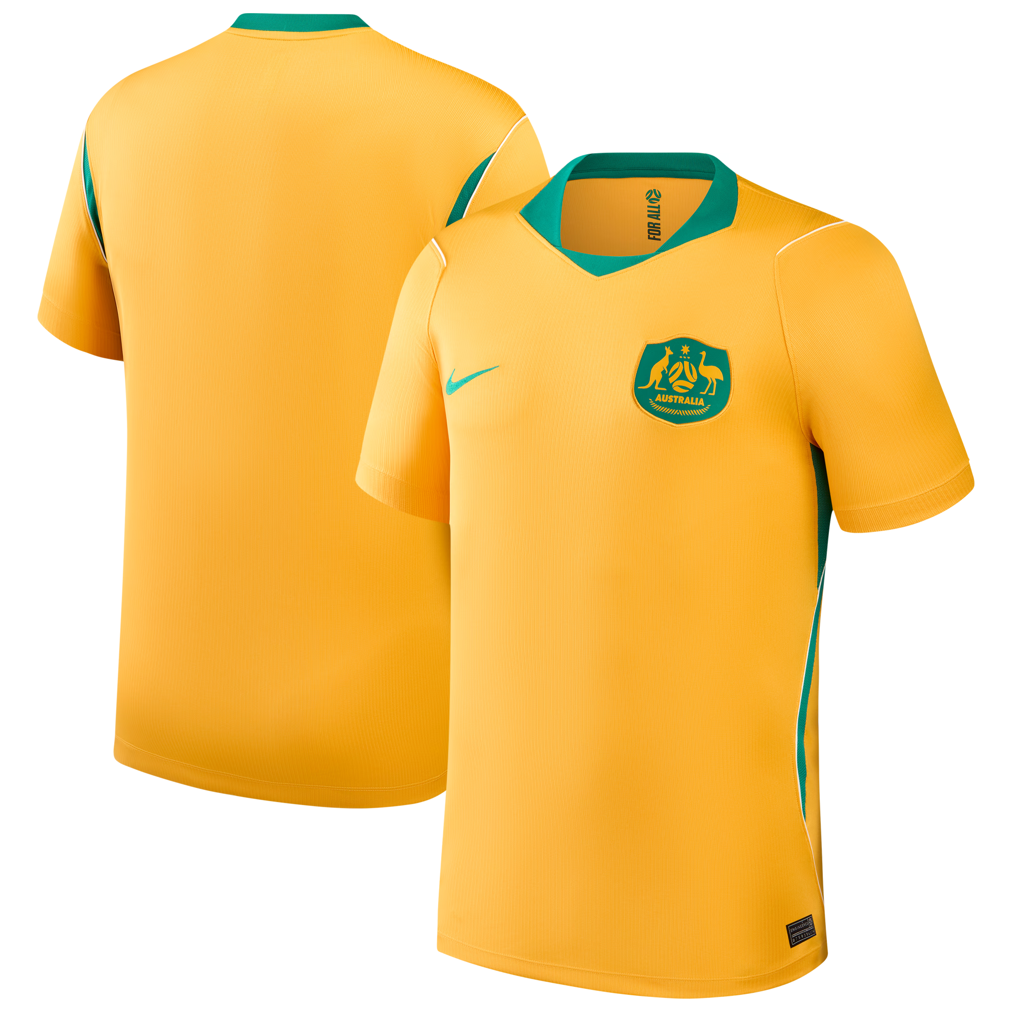 Custom Australia National Team 2026 Home Stadium Jersey - Yellow - Jersey Teams World