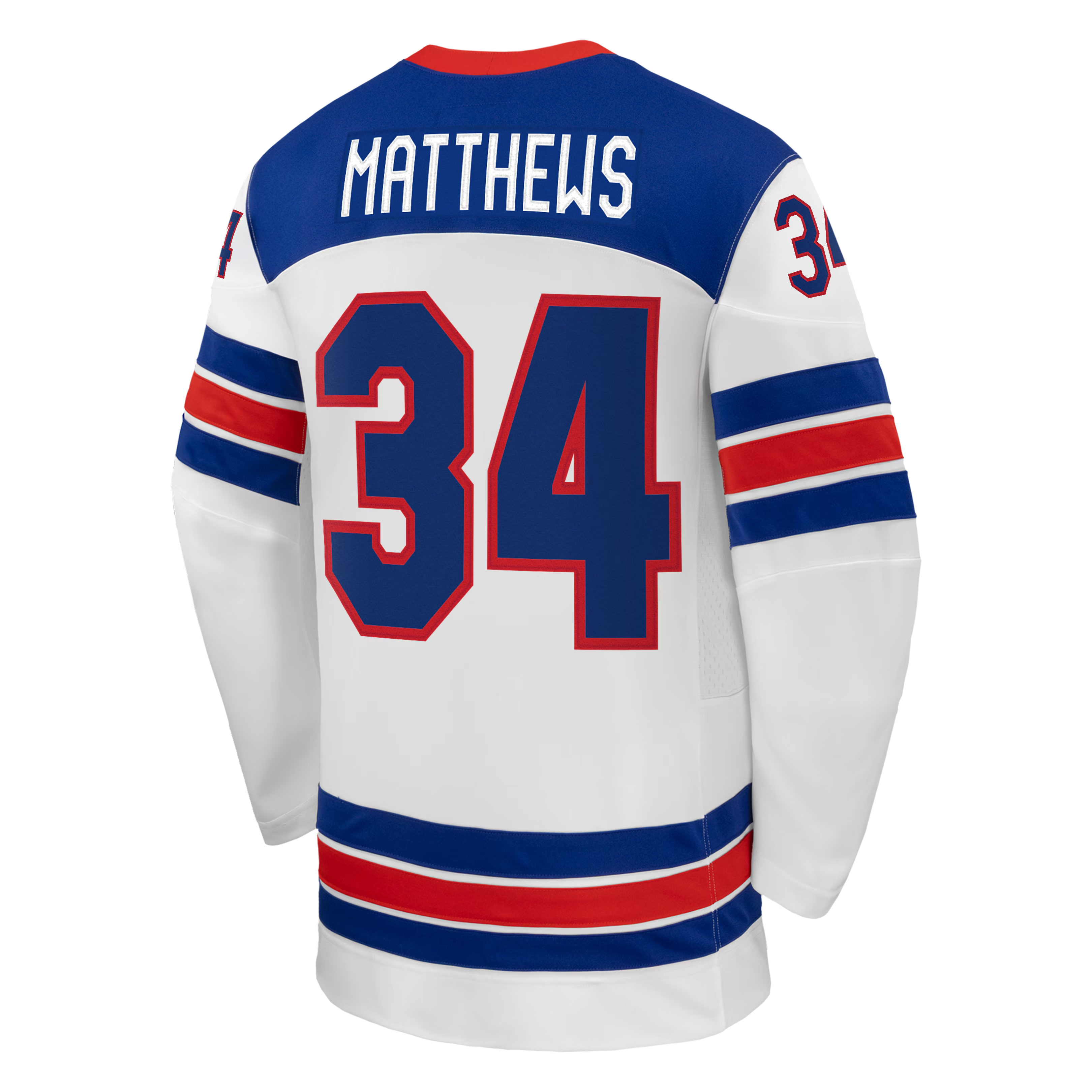 Jerseys TeamsUSA Hockey 2026 Home Supporter Edition Jersey – Auston Matthews #34 – Royal Blue - Jerseys Teams