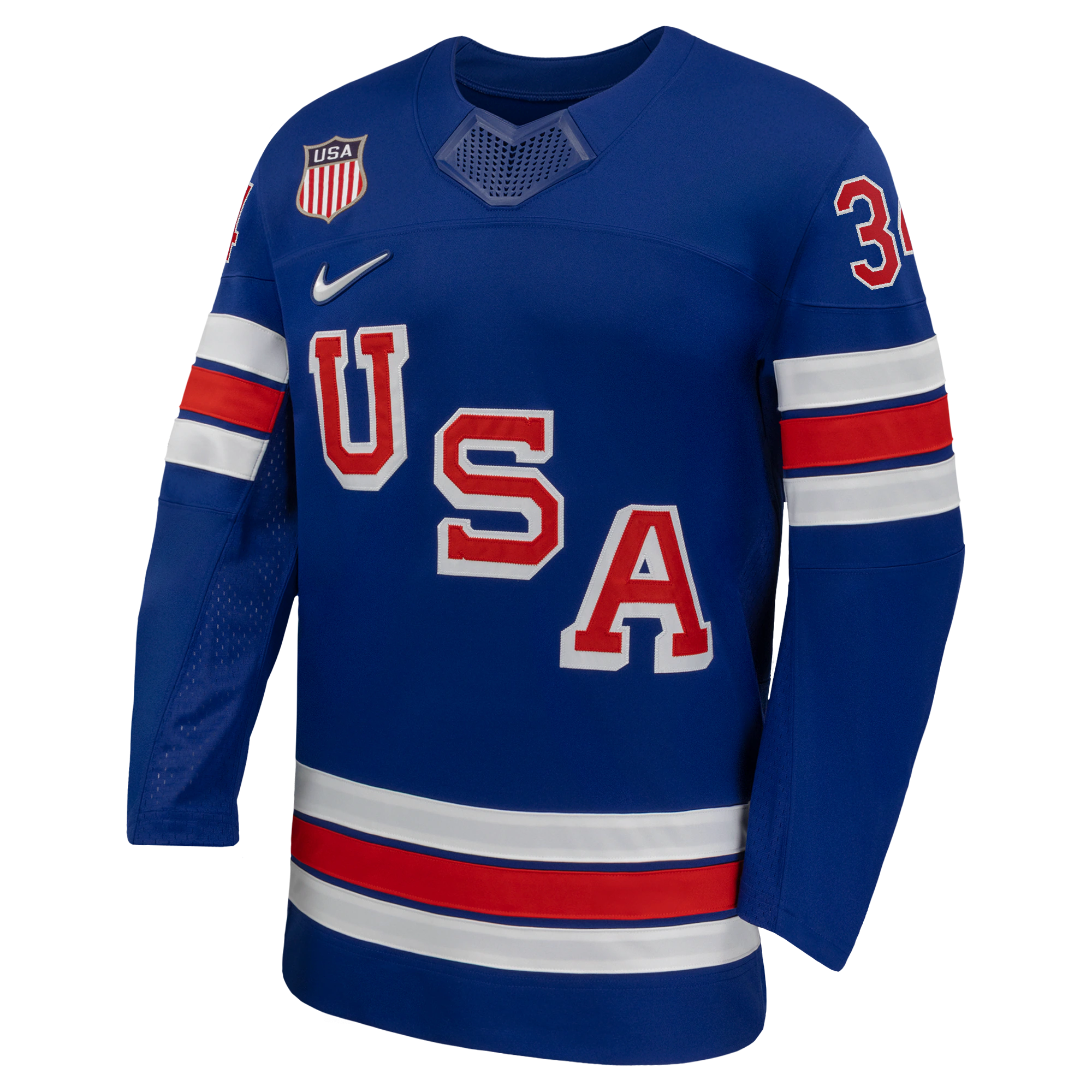Jerseys TeamsUSA Hockey Authentic 2026 Home Supporter Edition Jersey – Auston Matthews #34 – Royal Blue - Jerseys Teams