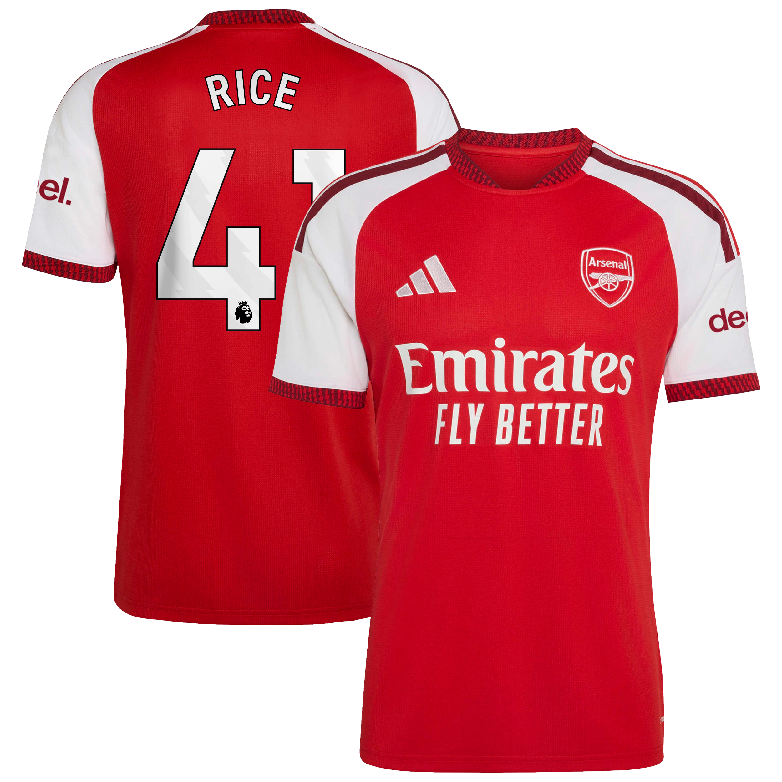 Official Declan Rice Arsenal Jerseys Teams 2026/27 Home  Jersey - Red Midfielder Soccer Gear
