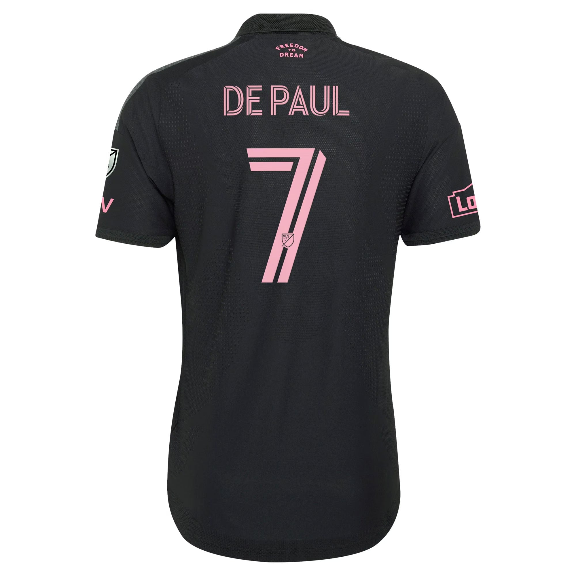 Official Rodrigo De Paul Inter Miami CF 2026 On-Field Patch Jersey - Black - Jerseys Teams
