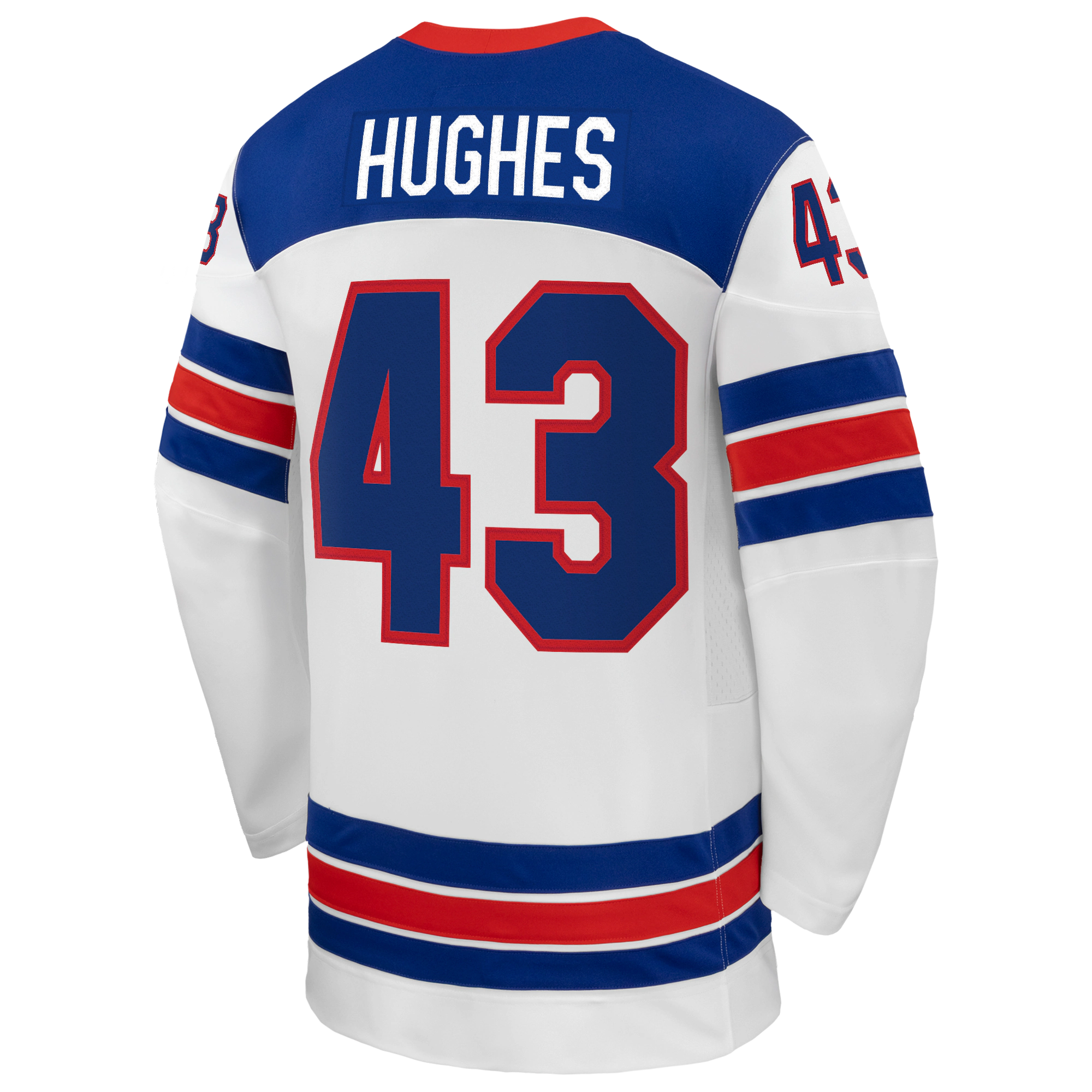 Quinn Hughes #43 USA Hockey 2026 Away Jersey - Jerseys TeamsWhite - Jerseys Teams