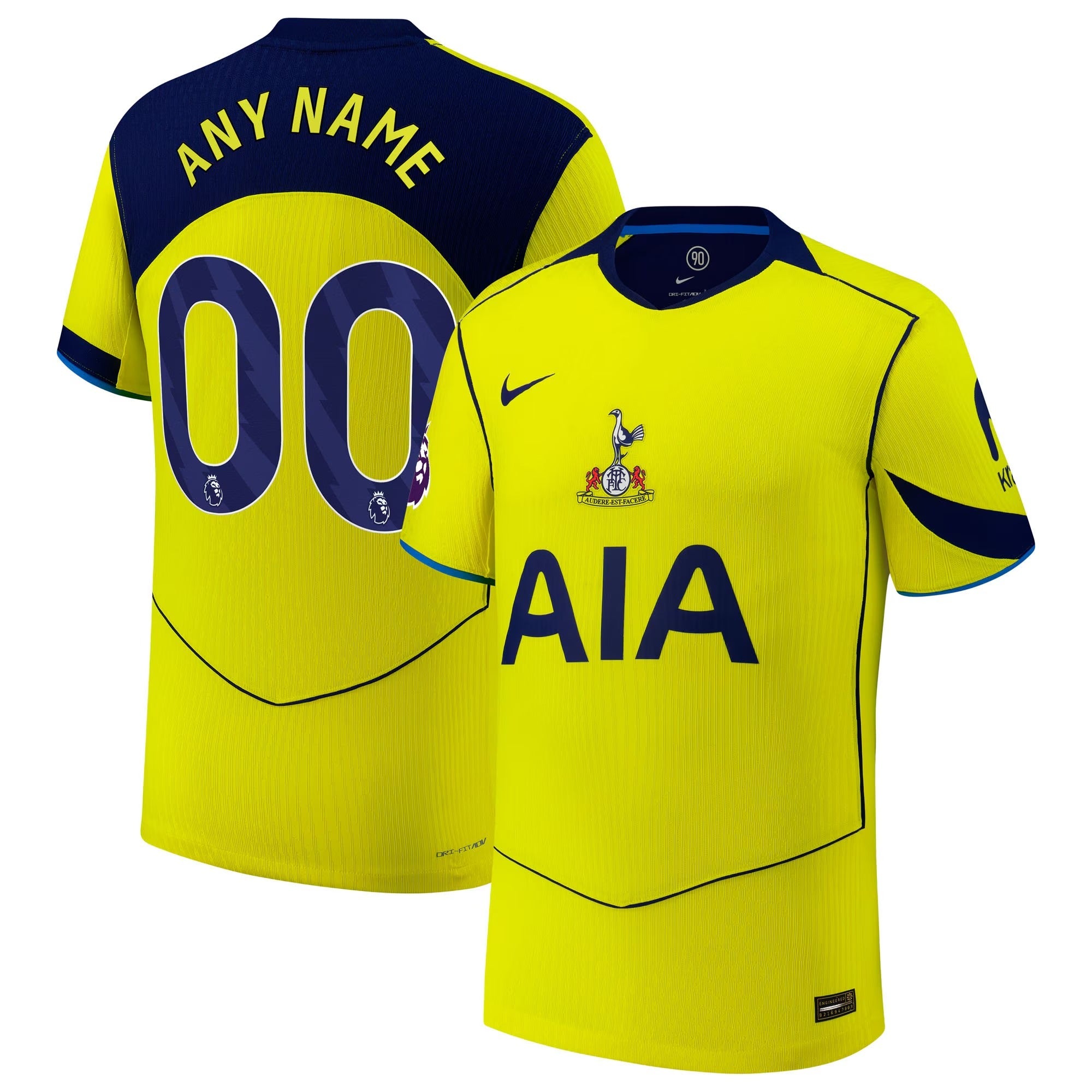 Tottenham Hotspur Jerseys Teams2025/26 Third Customized Jersey - Yellow