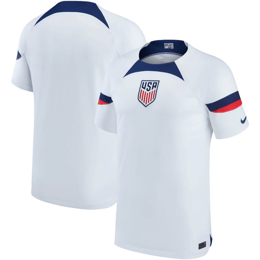 USA National Team Home Stadium Shirt 2022  customized Jersey Unisex White - Jerseys Teams