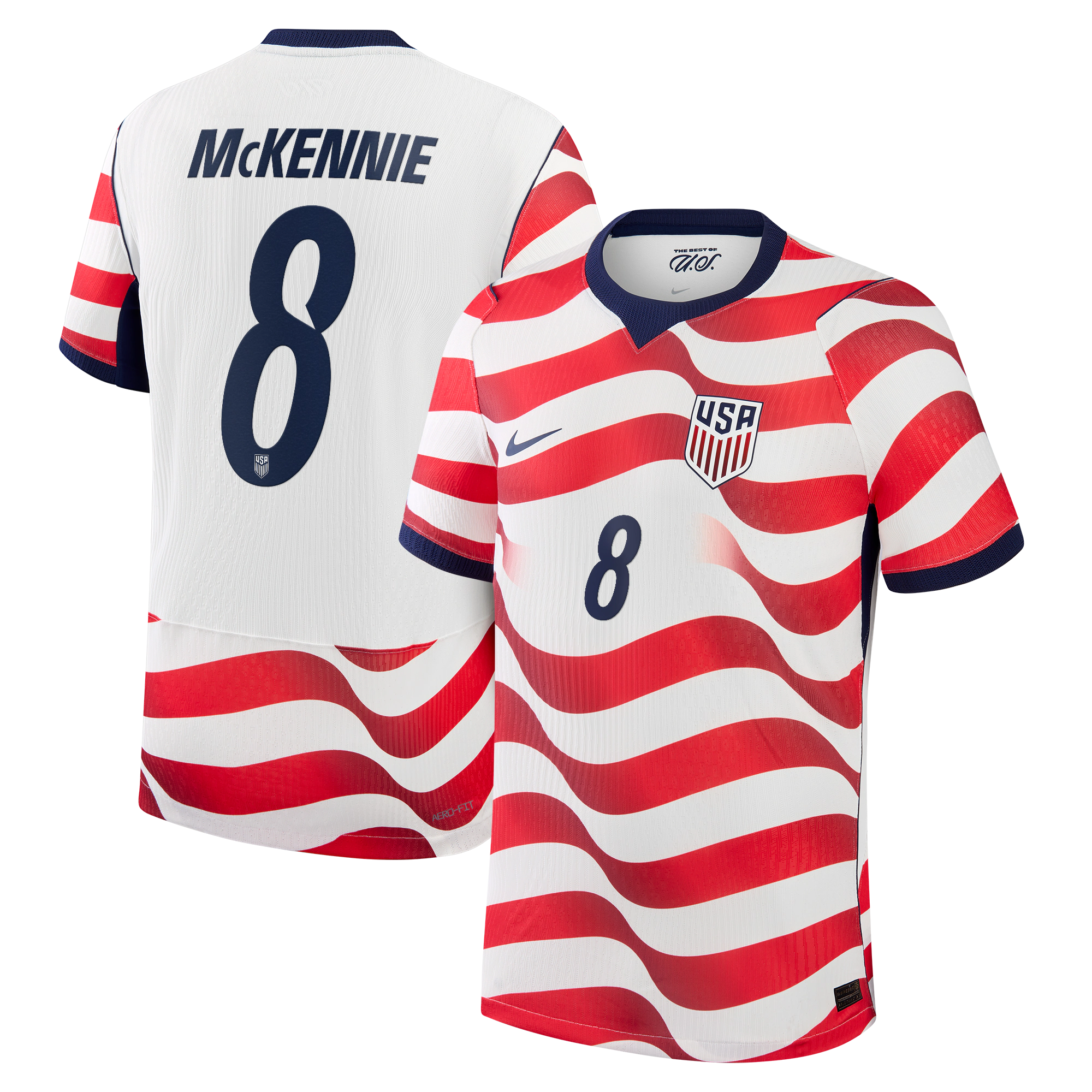 Weston McKennie USMNT 2026 Home Match Jersey White | Jerseys TeamsUSA Soccer Jersey - Jerseys Teams