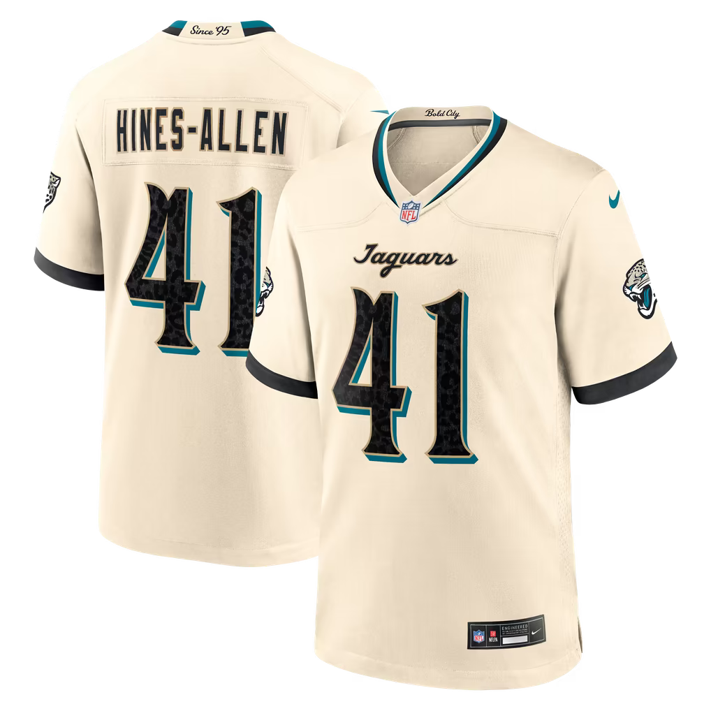 Josh Hines-Allen Jacksonville Jaguars Jerseys Teams 2026 Rivalries Collection Game Jersey - Natural