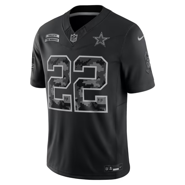 Emmitt Smith Dallas Cowboys Jerseys Teams 2026 Salute to Service Retired Player Stitched Limited Jersey - Black