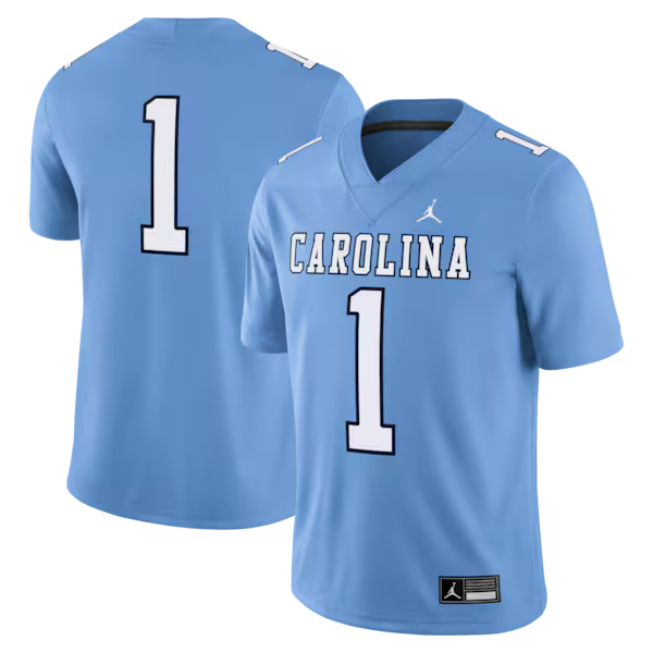 #1 North Carolina Tar Heels Jerseys Teams Brand Alternate Game Football Jersey - Carolina Blue