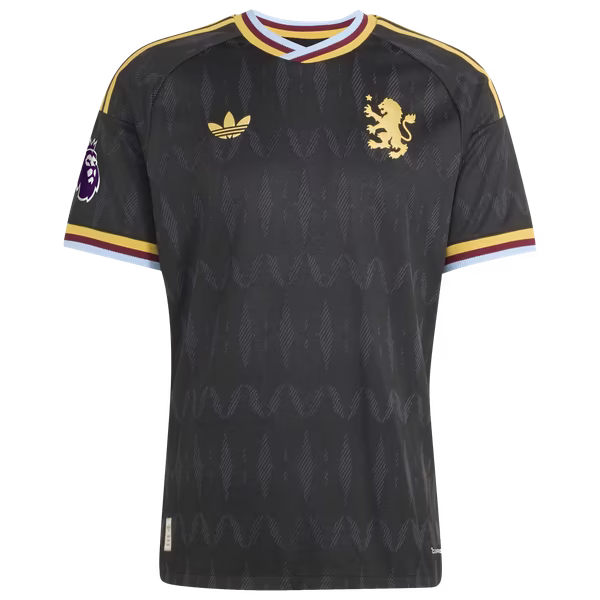 Aston Villa adidas 2026/27 Away On-Field Authentic Patch Jersey - Black