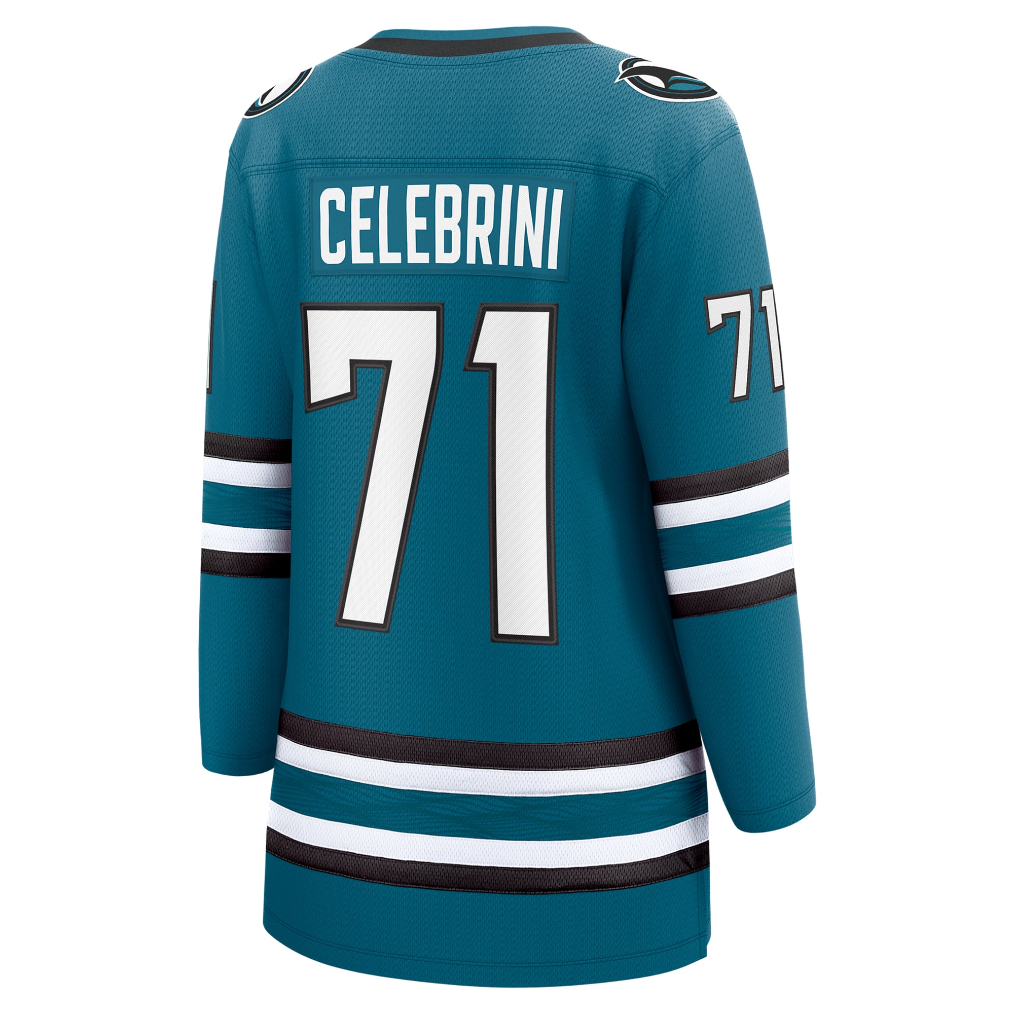 Jerseys Teams Women's Fanatics Macklin Celebrini Teal Sharks Jersey