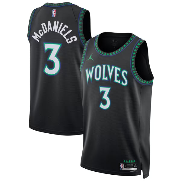 Jaden McDaniels Minnesota Timberwolves Jordan Brand Unisex Swingman Jersey - Statement Edition - Black