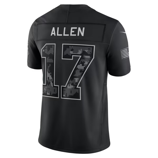 Josh Allen Buffalo Bills Jerseys Teams 2026 Salute to Service Stitched Limited Jersey - Black
