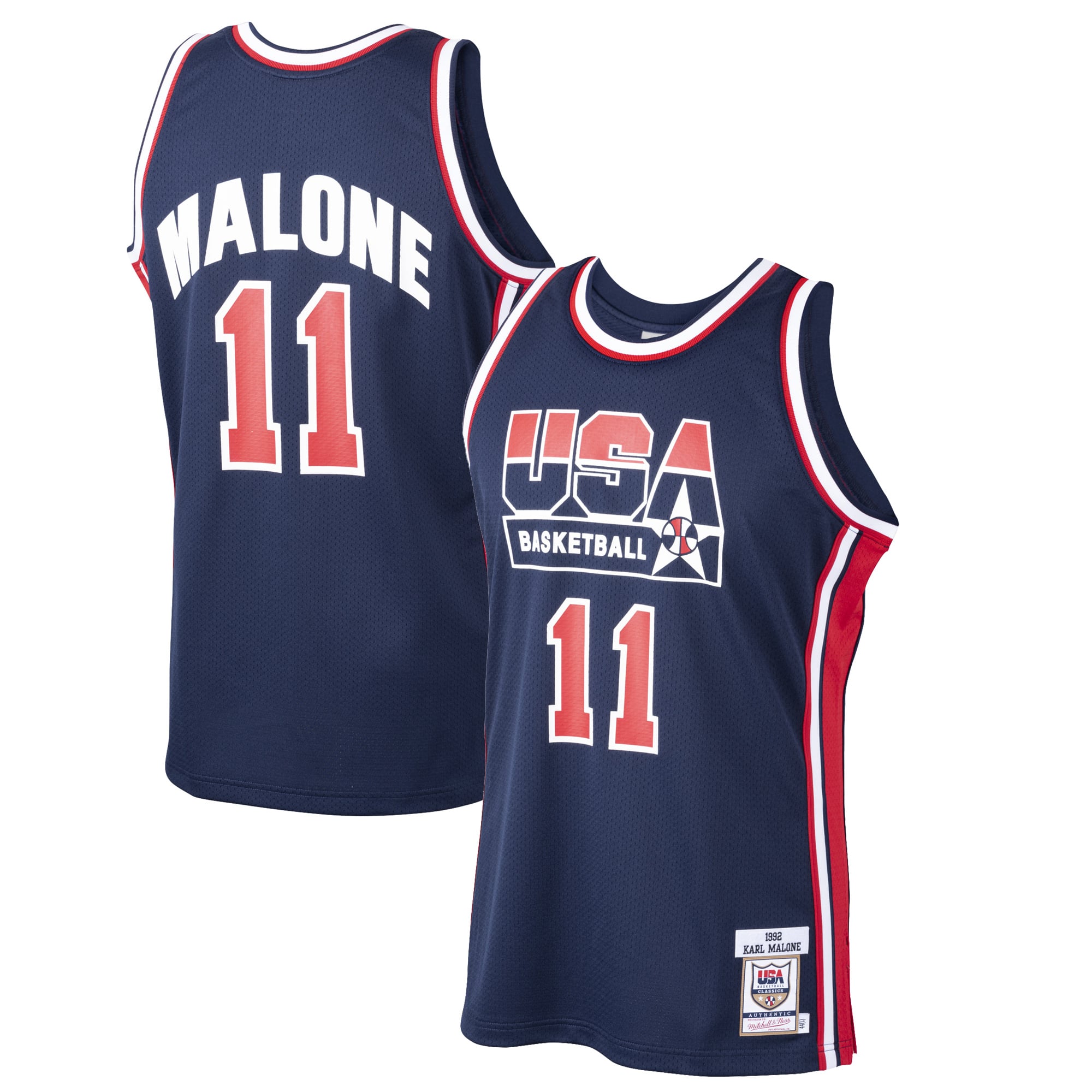 Jerseys Teams Mitchell & Ness Karl Malone 1992 Dream Team Jersey Navy