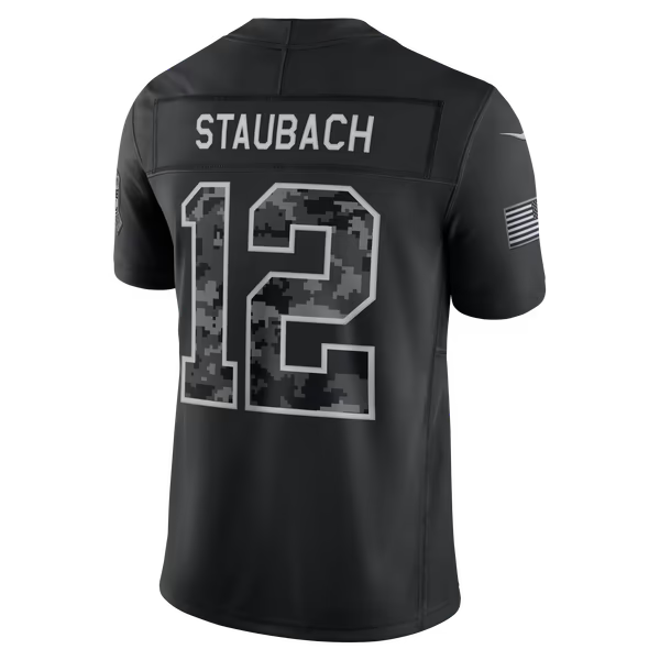 Roger Staubach Dallas Cowboys Jerseys Teams 2026 Salute to Service Retired Player Stitched Limited Jersey - Black