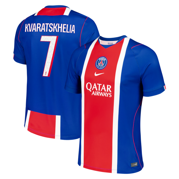 Jerseys Teams Khvicha Kvaratskhelia Paris Saint-Germain 2026/27 Home Stadium Replica Jersey Blue