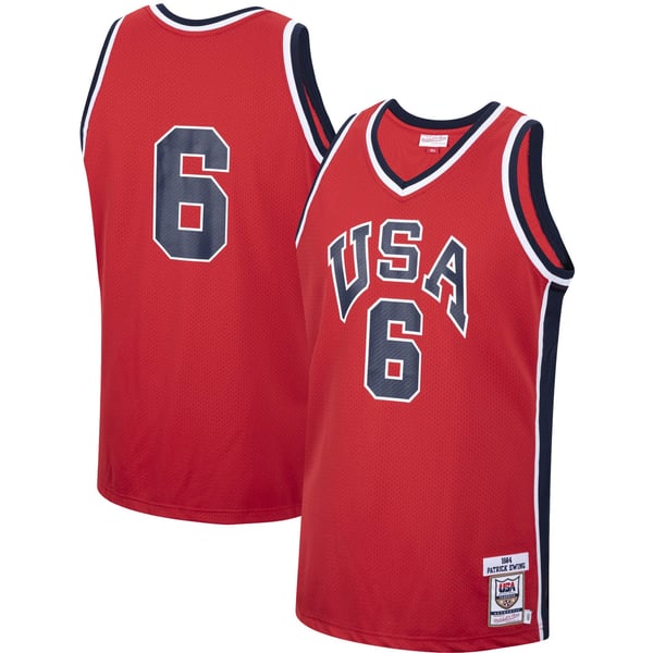 Jerseys Teams Mitchell & Ness Patrick Ewing 1984 USA Basketball Jersey Red
