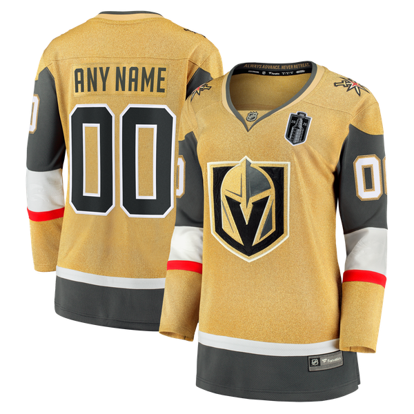 Jerseys Teams Fanatics Women's Vegas Golden Knights 2026 Stanley Cup Final Breakaway Custom Jersey - Gold