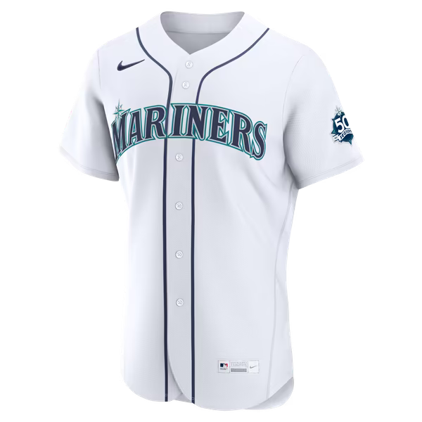 Cal Raleigh Seattle Mariners Jerseys Teams Home 50th Season Authentic Jersey - White