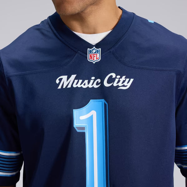 Cameron Ward Tennessee Titans Nike 2026 Rivalries Collection Game Jersey - Navy
