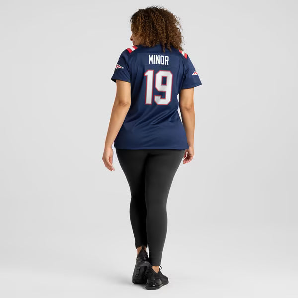 Kobee Minor New England Patriots Jerseys Teams Women's Team Game Jersey - Navy
