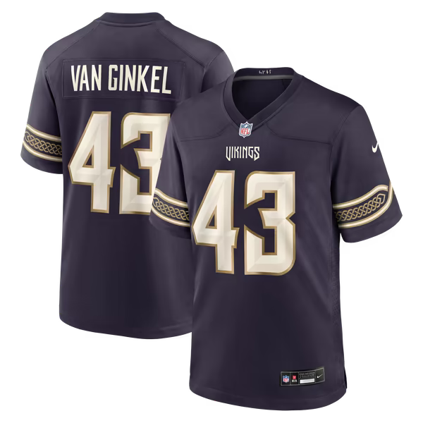 Andrew Van Ginkel Minnesota Vikings Jerseys Teams 2026 Rivalries Collection Game Jersey - Purple