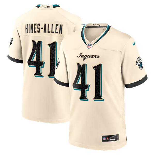 Josh Hines-Allen Jacksonville Jaguars Jerseys Teams 2026 Rivalries Collection Game Jersey - Natural