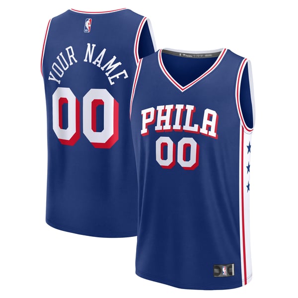 Jerseys Teams Philadelphia 76ers Fanatics Fast Break Custom Jersey Icon Blue
