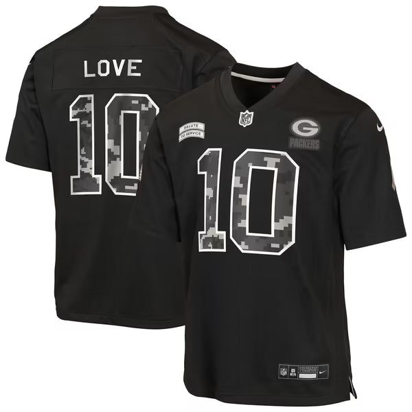 Jerseys Teams Love Green Bay Packers Jerseys Teams Youth 2026 Salute to Service Game Jersey - Black
