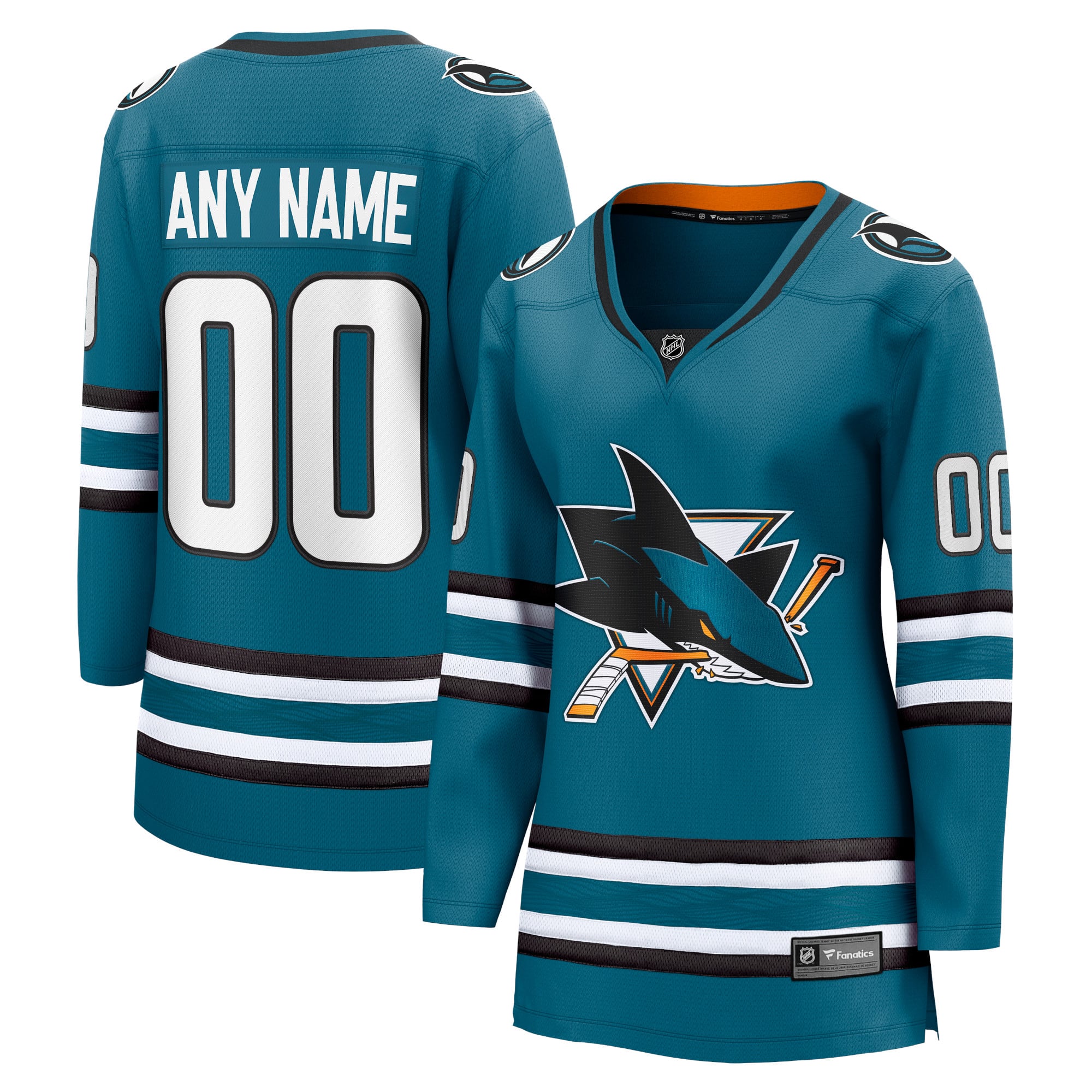 Jerseys Teams Fanatics Women's San Jose Sharks Teal Home Jersey