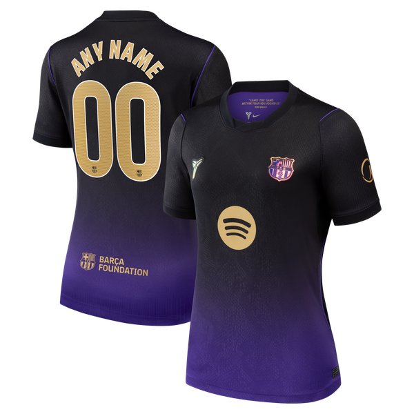 Barcelona Jerseys Teams Women's 2026/27 Away Stadium Replica Custom Jersey - Purple