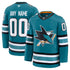 Jerseys Teams Fanatics San Jose Sharks Home Custom Jersey - Teal