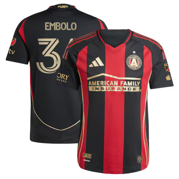 Breel Embolo Atlanta United FC Jerseys Teams 2025 The Connector On-Field Authentic Jersey – Black
