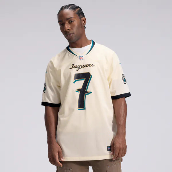 Brian Thomas Jr. Jacksonville Jaguars Nike 2026 Rivalries Collection Game Jersey - Natural
