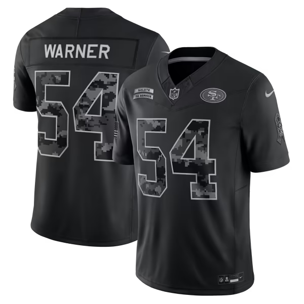 Fred Warner San Francisco 49ers Jerseys Teams 2026 Salute to Service Stitched Limited Jersey - Black