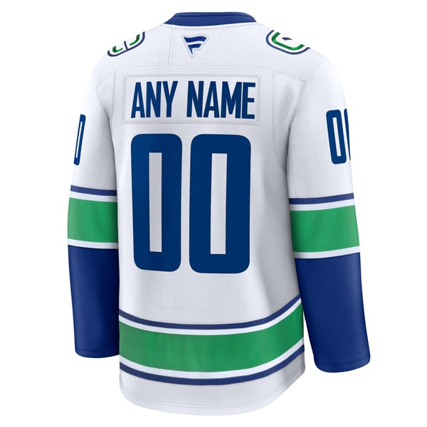 Jerseys Teams Vancouver Canucks Fanatics Away Premium Custom Jersey - White