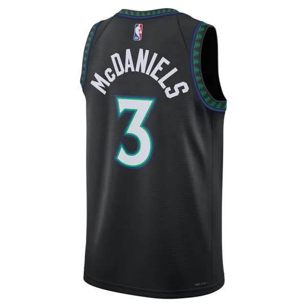 Jaden McDaniels Minnesota Timberwolves Jerseys Teams Brand Unisex Swingman Jersey - Statement Edition - Black