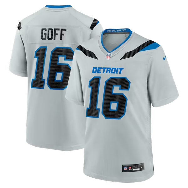Jared Goff Detroit Lions Jerseys Teams 2026 Rivalries Collection Game Jersey - Silver
