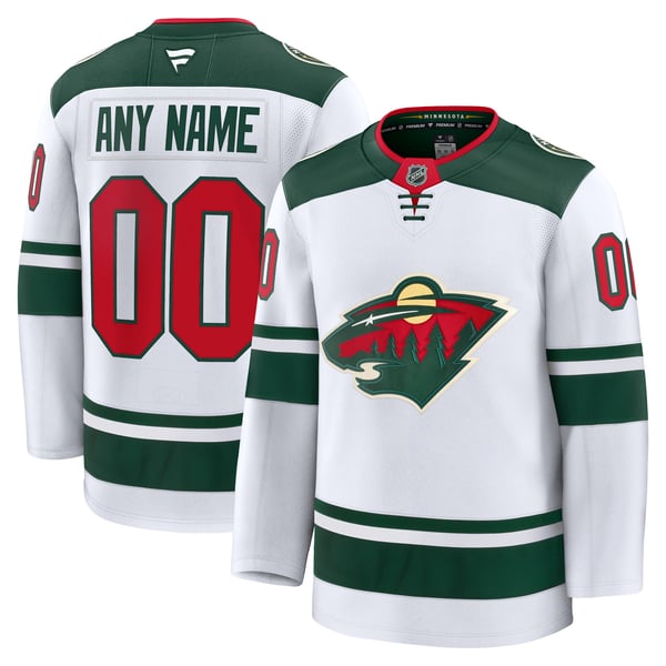 Jerseys Teams Fanatics Minnesota Wild Away Custom Jersey - White