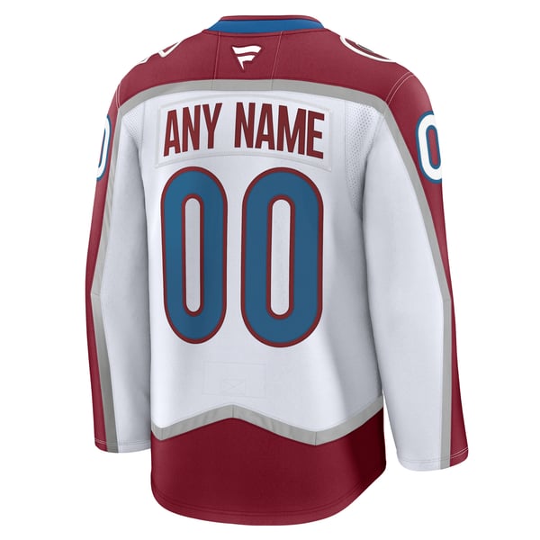 Jerseys Teams Colorado Avalanche Fanatics Away Premium Custom Jersey - White