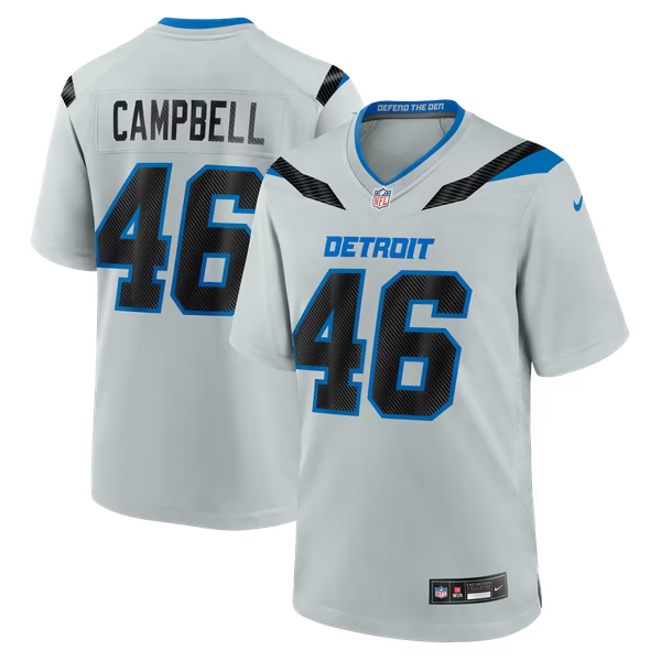Jack Campbell Detroit Lions Jerseys Teams 2026 Rivalries Collection Game Jersey - Silver