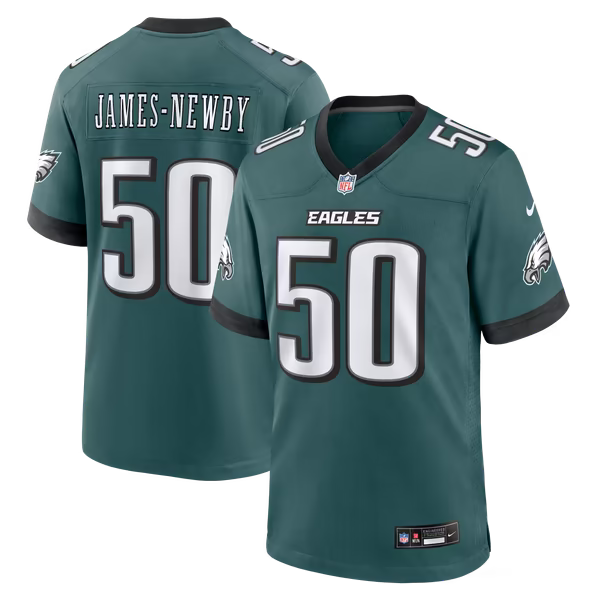 Keyshawn James-Newby Philadelphia Eagles Jerseys Teams Team Game Jersey - Midnight Green