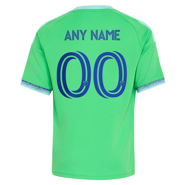 Adidas Seattle Sounders FC Youth 2026 The Evergreen State Kit Replica Custom Jersey Rave Green