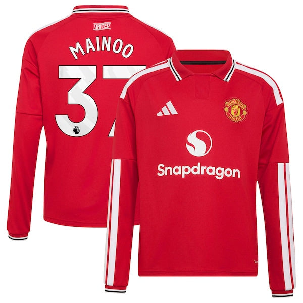 Jerseys Teams Kobbie Mainoo Manchester United 2026/27 Home Replica Long Sleeve Jersey Red