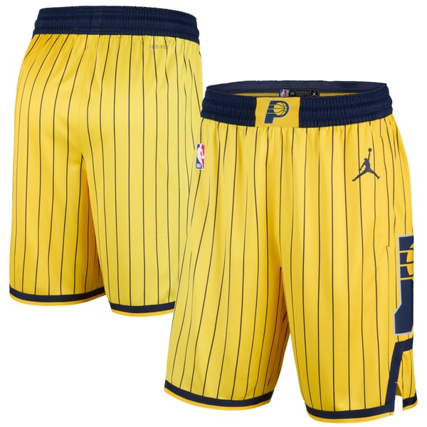 Jerseys Teams Indiana Pacers Jordan Statement Swingman Shorts - Gold