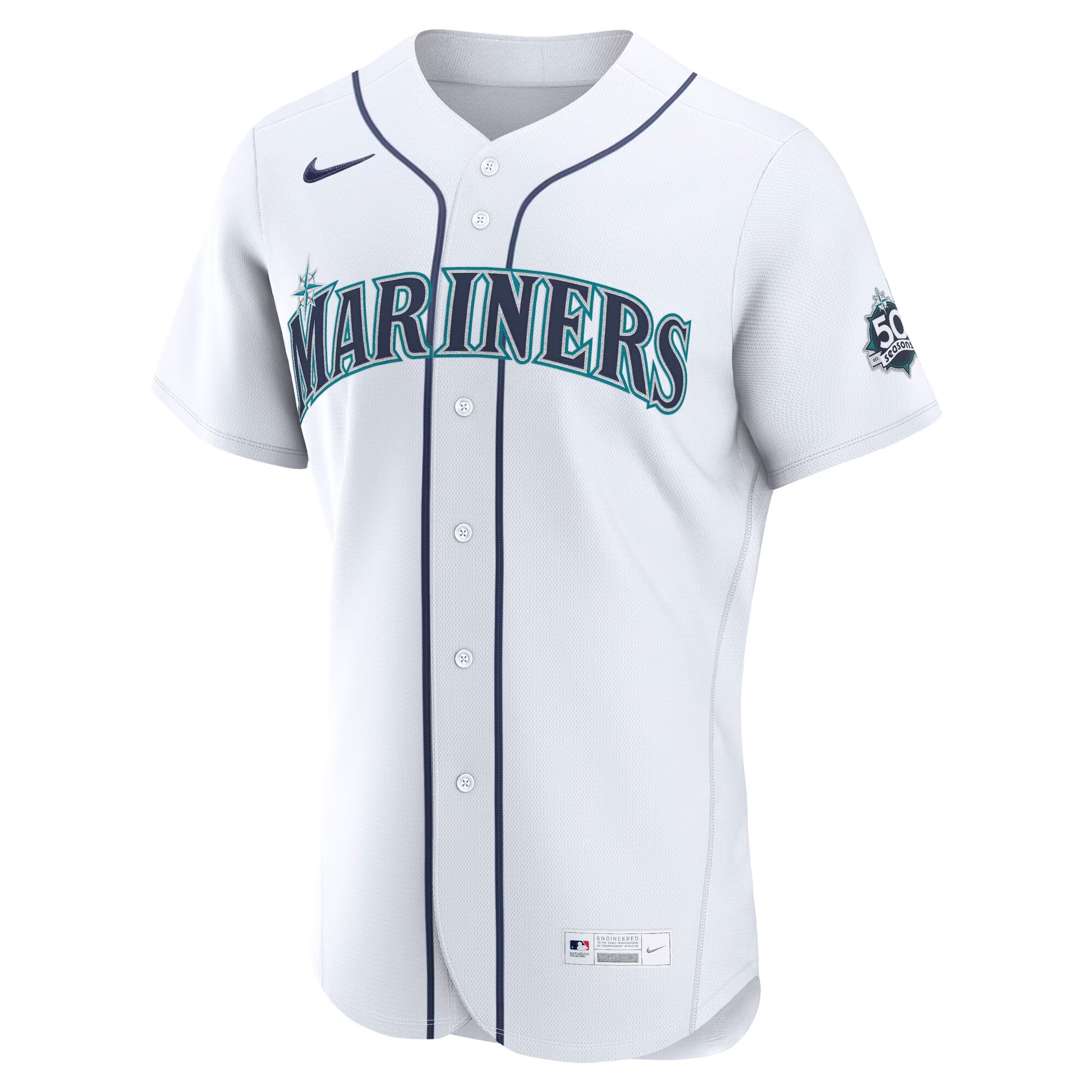 Bryan Woo Seattle Mariners Jerseys Teams Home 50th Season Authentic Jersey - White