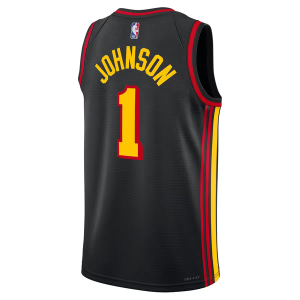 Jalen Johnson Atlanta Hawks Jerseys Teams Brand Unisex Swingman Jersey - Statement Edition - Black