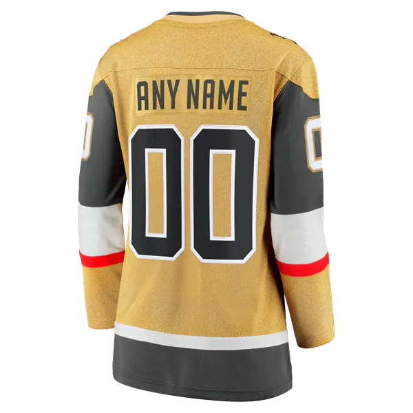 Jerseys Teams Fanatics Women's Vegas Golden Knights 2026 Stanley Cup Final Breakaway Custom Jersey - Gold