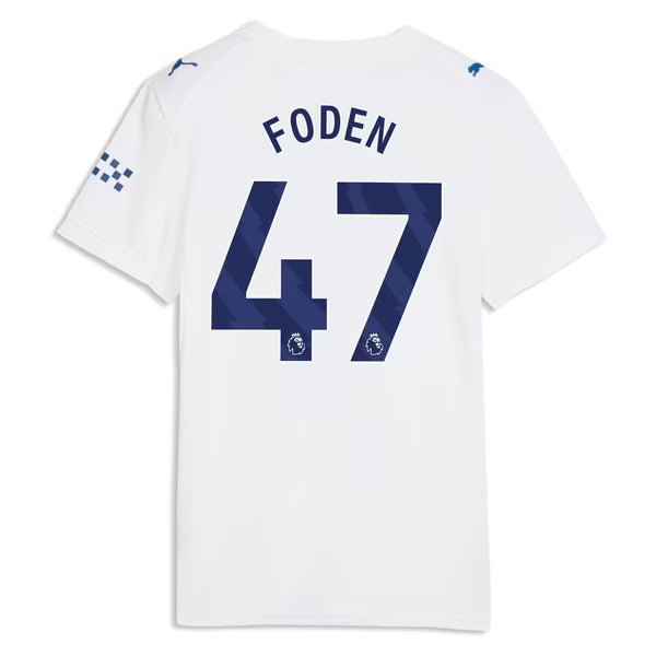 Phil Foden Manchester City Jerseys Teams Women's 2026/27 Third Replica Jersey - White